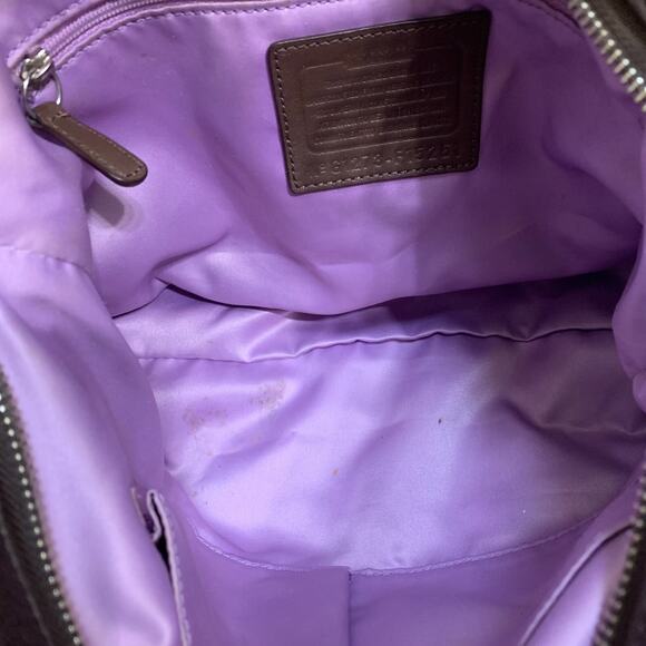 COACH Dark Brown Pebbled Leather CARLY Hobo Shoulder Bag F15251 - Picture 10 of 16